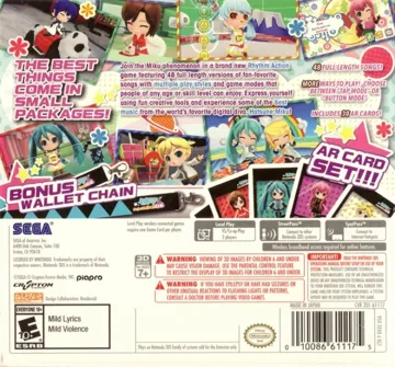 Hatsune Miku - Project Mirai DX (USA) box cover back